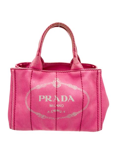 prada canapa tote pink|prada nylon shopper tote.